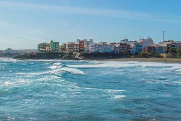Melenara se pone roja el día de Reyes (Foto Antonio Rico)